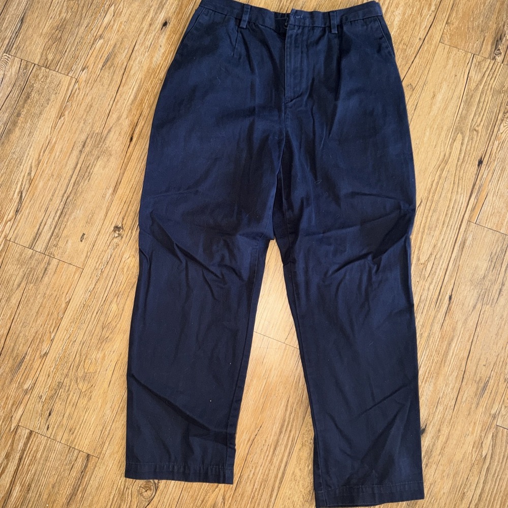 vintage lands end women Dress Work Pants Petite Size 4 Relax Fit Cotton R